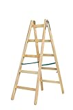 Systafex 2x5 Stufen 1,55m Leiter Doppelstufenleiter Malerleiter Elektrikerleiter Stehleiter Holzleiter