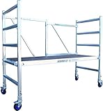 Alumexx FS 75 Basic Gerüst, Grund gerüst, Rollgerüst, Aluminium gerüst, Baugerüst, Arbeitshöhe: 3,15 m, Tragfähigkeit: 375 kg, Hohe Qualität. N-EN 1004 TÜV-Zer